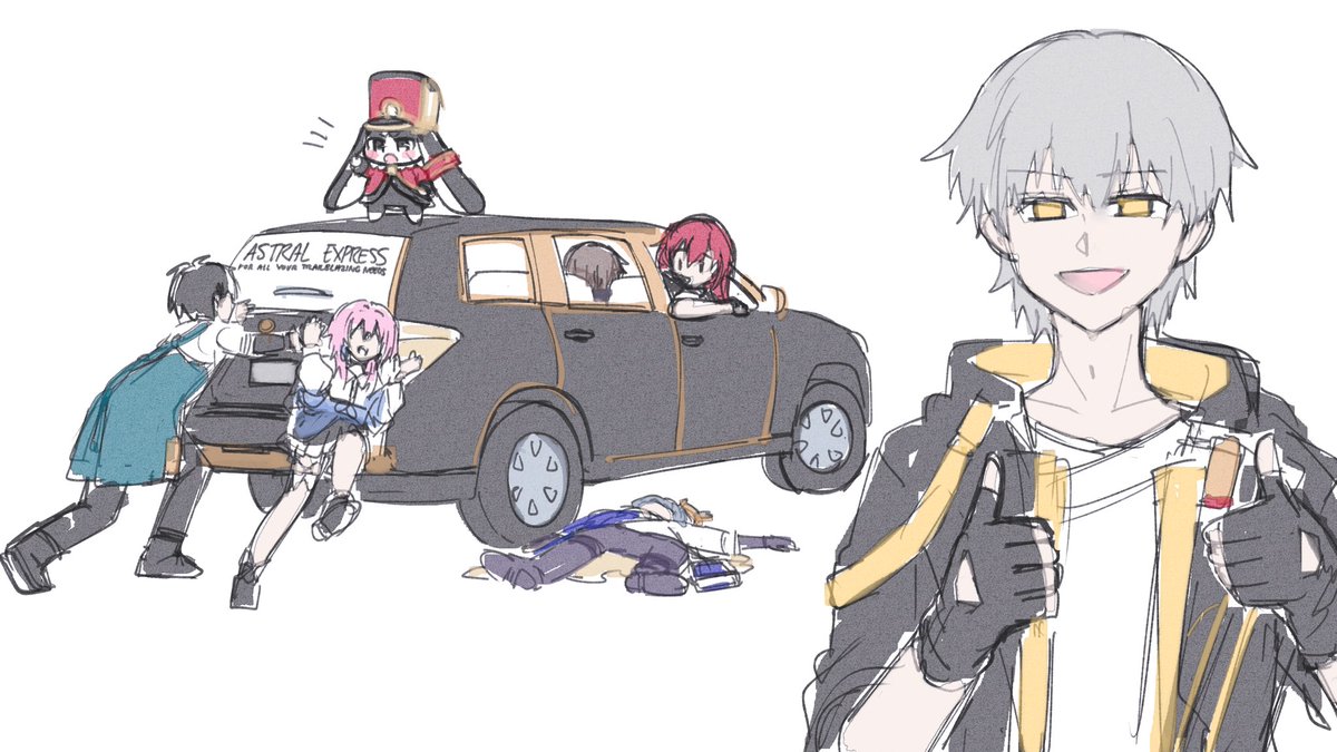 Daily doodle #123 

If the astral express gets blown up again 

#doodle #honkaistarrail