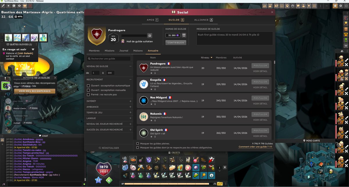 TwistyOff's tweet photo. Votre guilde passe niveau 20
First guilde level 20 inter serveur 30 minutes pile :)
Vive Orukam :p https://t.co/9EZs58D0zz