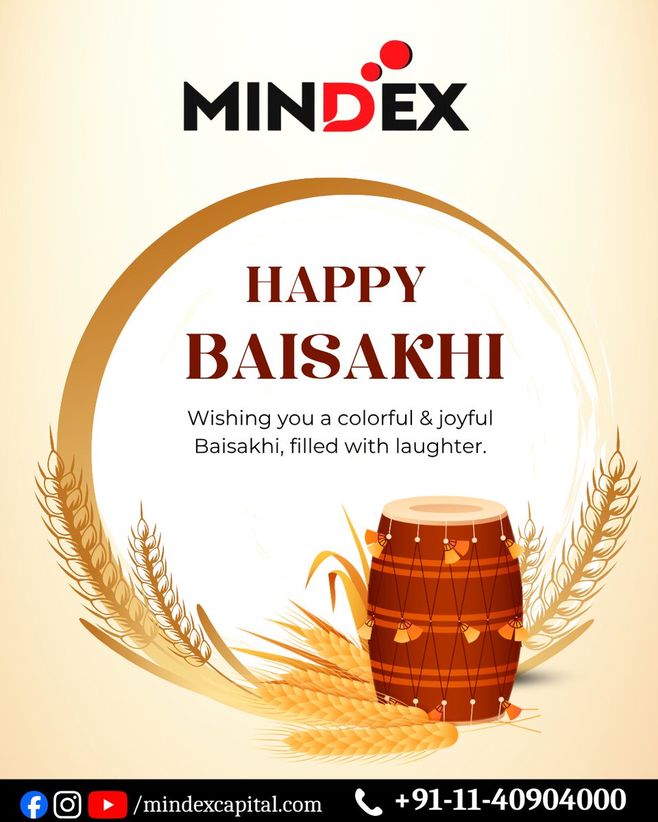 mindexcapital's tweet photo. Celebrate new beginnings, prosperity, and success this Baisakhi  With Mindex Capital, step into a year of smart investments and brighter financial growth.

#HappyBaisakhi #MindexCapitalOfficial #GrowWithUs #SmartInvesting #FinancialGrowth #Prosperity #Baisakhi2026 #WealthCreation https://t.co/d7iZA9FYVz