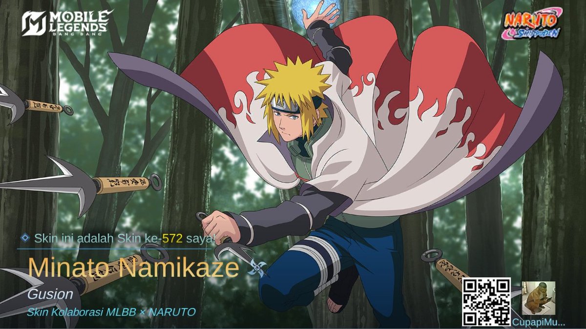 regiabdullah's tweet photo. Saya baru saja mendapatkan Skin baru Minato Namikaze di Mobile Legends: Bang Bang! Ayo kita berhadapan melawan Player MOBA terbaik dunia bersama-sama! 
https://t.co/NV5ntRblxM https://t.co/bemWGHRxPd