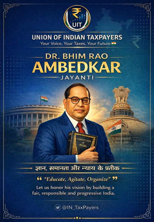 IN_TaxPayers's tweet image. Babasaheb B. R. Ambedkar gave us more than just a Constitution he gave us a path of justice, equality, and self-respect.

Educate, Agitate, Organize” is not just a quote, it’s a reminder of what we must stand for even today.
#Ambedkarjayanti #justice #equality #selfrespect
