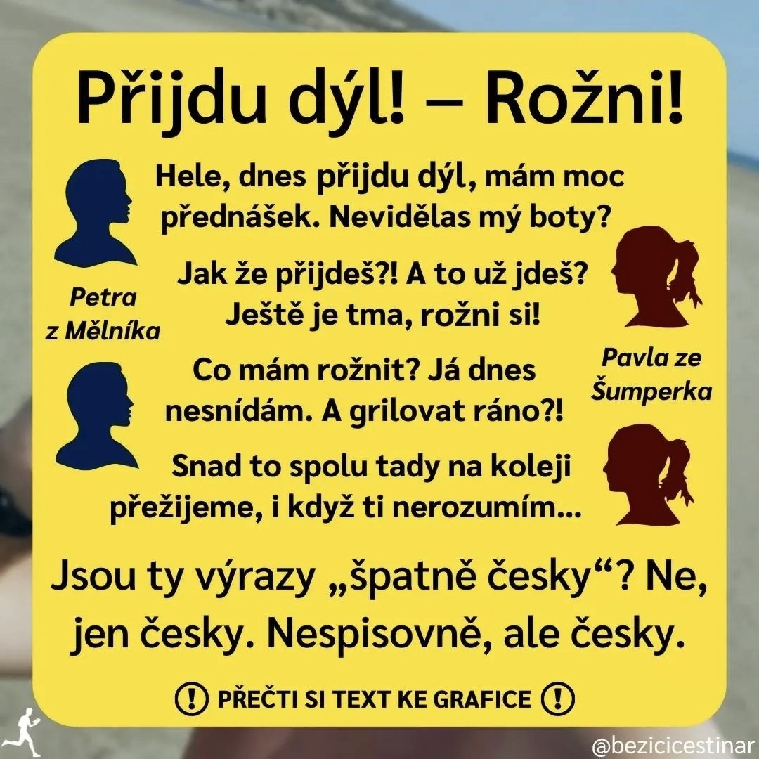 Běžící češtinář tweet media