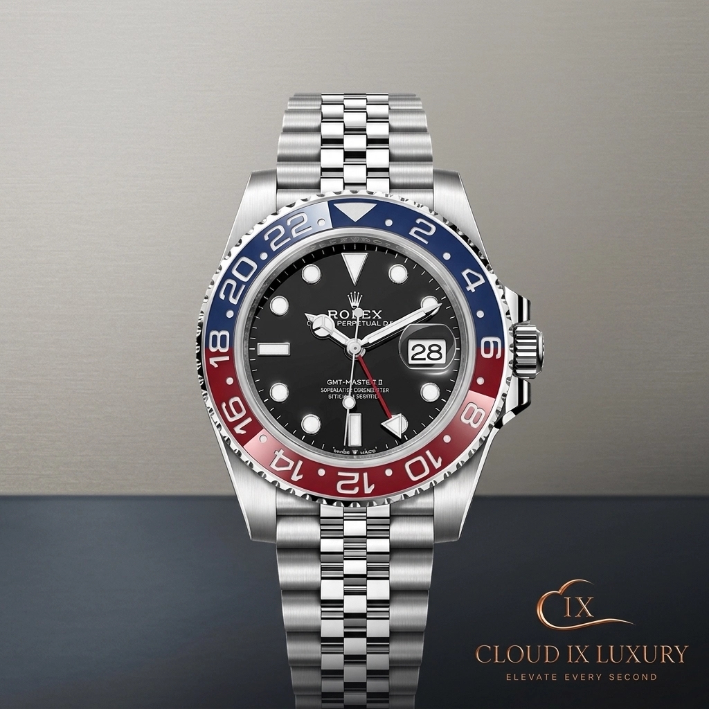 CloudIXLuxury's tweet image. End of an era: the Rolex Pepsi is officially gone and removed from the website. With no "Coke" replacement, existing pieces are now finite history. Demand is spiking: DM to source yours before the market recalibrates.

#Rolex #GMTMasterII #RolexPepsi #CloudIXLuxury