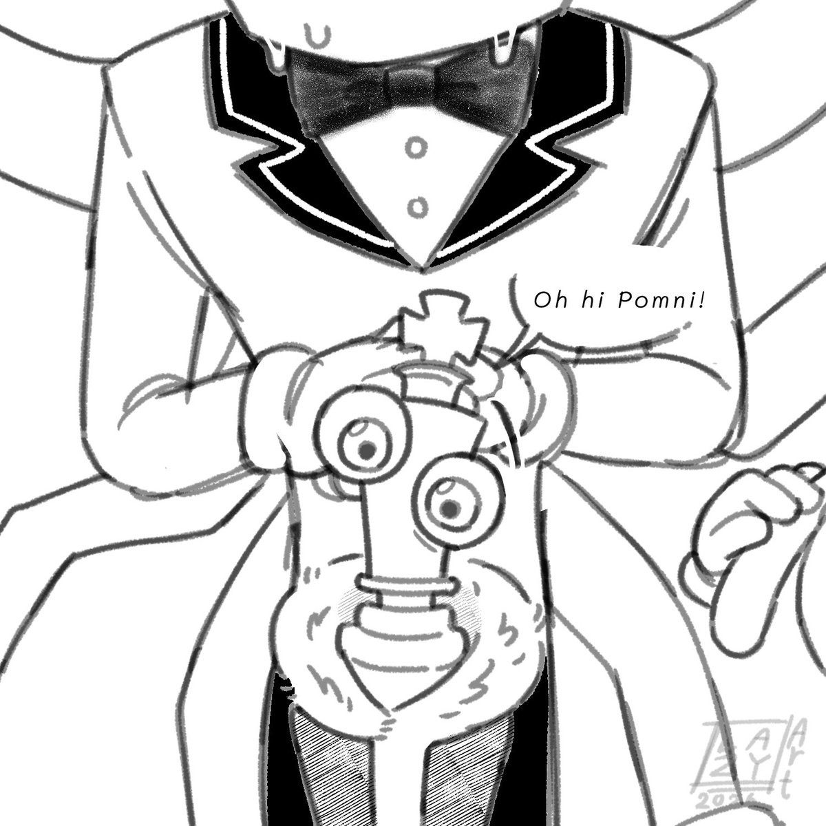 Applejuice2306's tweet image. He just lonely and confused 🎩

I’m the worse at grammar ever bruh 🫩
#TheAmazingDigitalCircus #tadc #kinger #caine #pomni #royalteeth