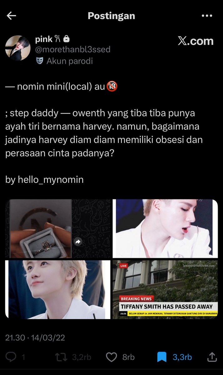 neightbbour's tweet photo. @JNJMEnt yg ini nder punya nya ka @morethanbl3ssed lagi gembokan, tp blm dilanjut lagi au nya https://t.co/xcZ0w7q5Hh