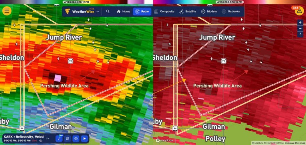 Ham_BklynWx's tweet image. Footage from earlier tornado in Gilman, Wisconsin 🌪️

How does it feel seeing your first tornado?

Chad Ducommun in Gilman, Wisconsin: “Yes it is the first tornado I saw… I wasn’t even expecting it the sun was shining. It was a very exciting moment. Lol”

#wiwx #Wisconsin