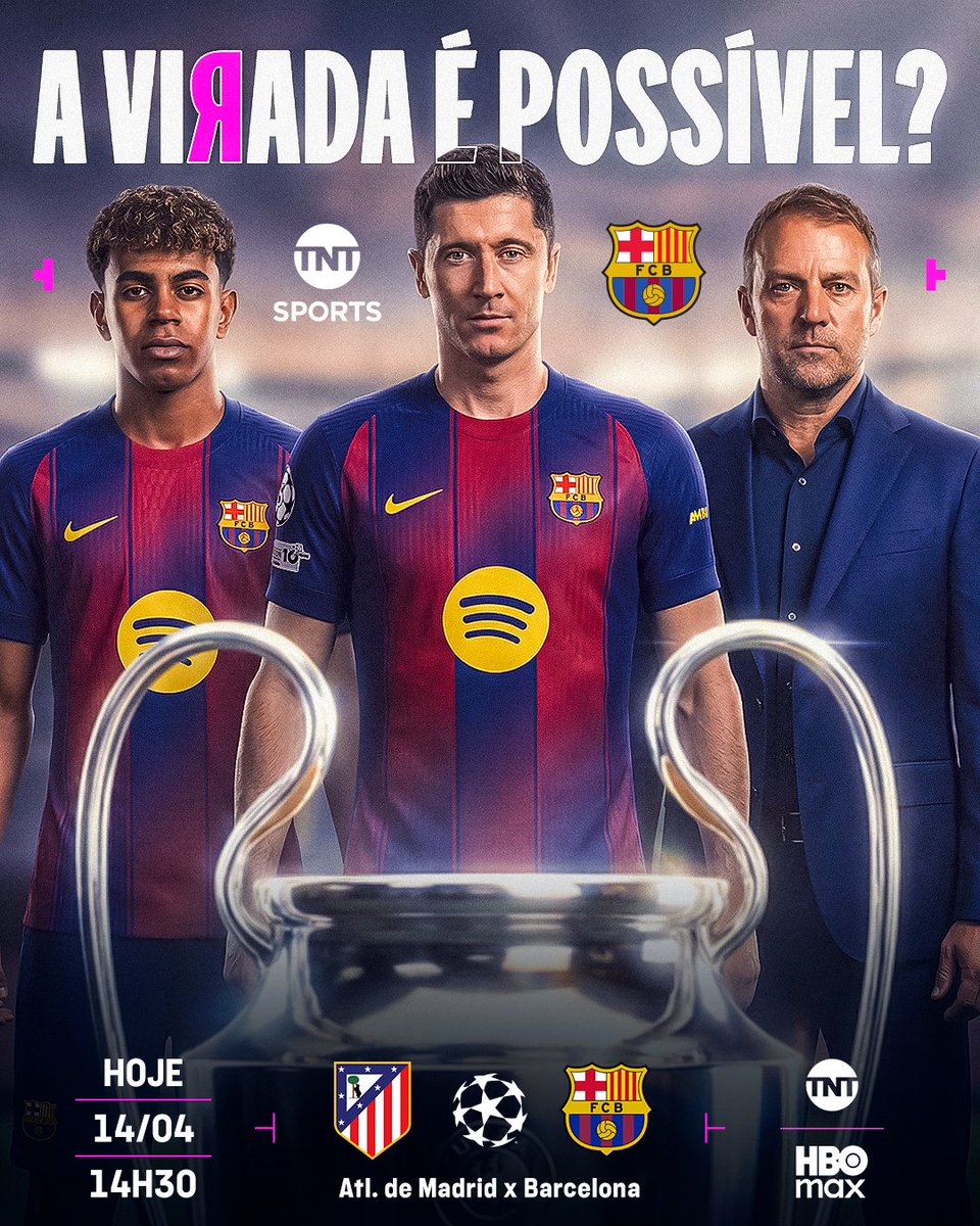 TNTSportsBR's tweet image. O BARÇA É O TIME DA VIRADA? 🔴🔵 O time catalão perdeu por 2 a 0 na ida para o Atlético de Madrid, mas acredita na mística da camisa para avançar à semifinal da #CasaDaChampions! É HOJE AO VIVO, 14h30, na @tntbr e na @StreamMaxBR (bit.ly/4ojz64N)! #MFM #PréJogo #HBOMax