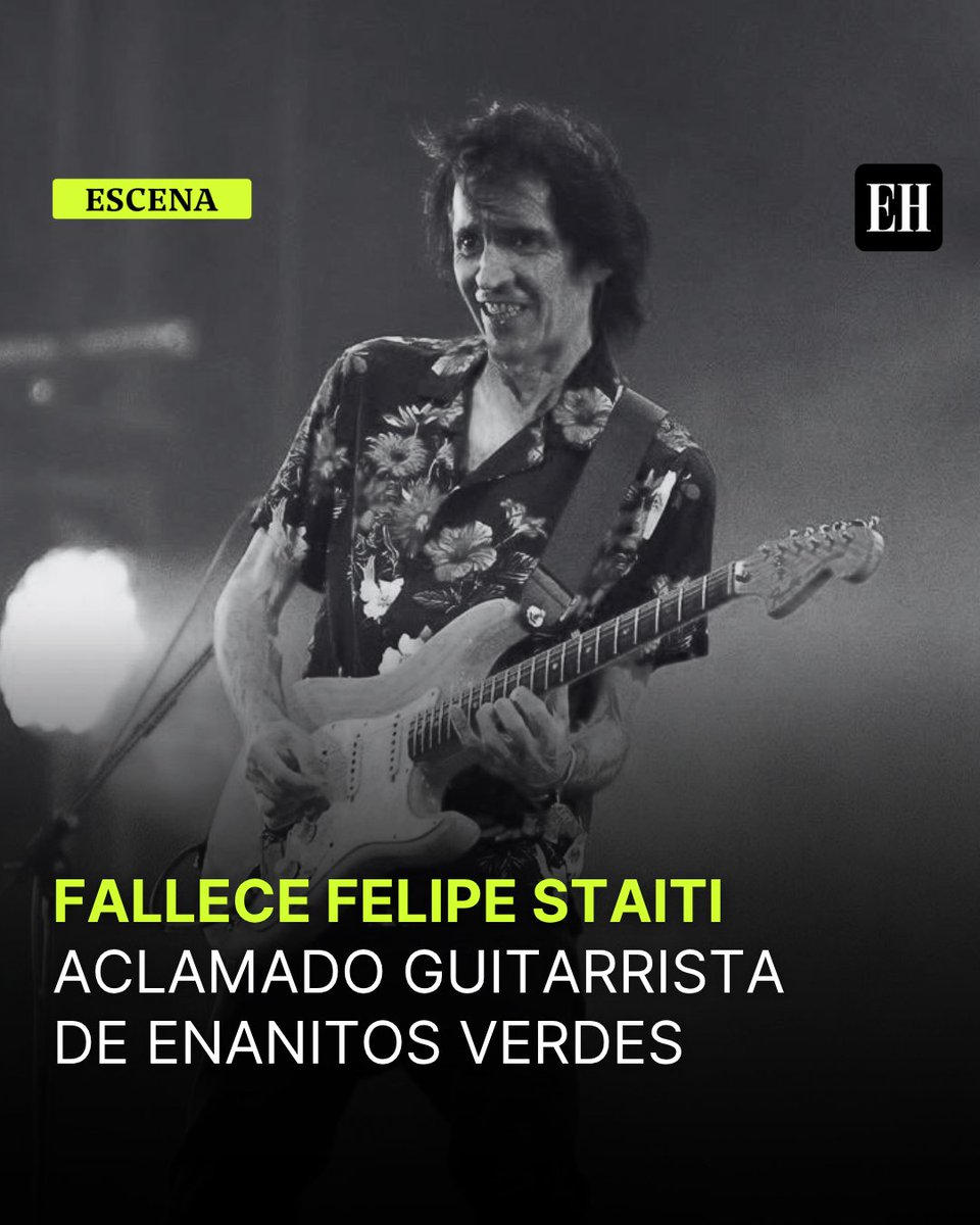 ElHorizontemx's tweet image. 🕊️ #ÚLTIMAHORA I El aclamado guitarrista y miembro fundador de la banda Enanitos Verdes, Felipe Staiti, partió este lunes a los 64 años. 

De acuerdo con fuentes cercanas, el músico originario de Mendoza falleció tras lidiar con una enfermedad presuntamente contraída durante un