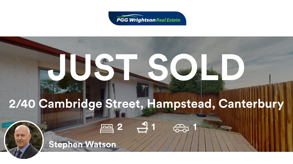 StevenwatsonNZ's tweet photo. 🛌 2 🛀 1 🚘 1
📍 2/40 Cambridge Street, Hampstead, Canterbury

My latest sale on RateMyAgent.
Salesperson 10010960
https://t.co/VpWdc9Oy75

Licensed REAA 2008

...
#ratemyagent #realestate #PGG_Wrightson_Real_Estate_Ltd_Ashburton https://t.co/NbmqYtR8S7