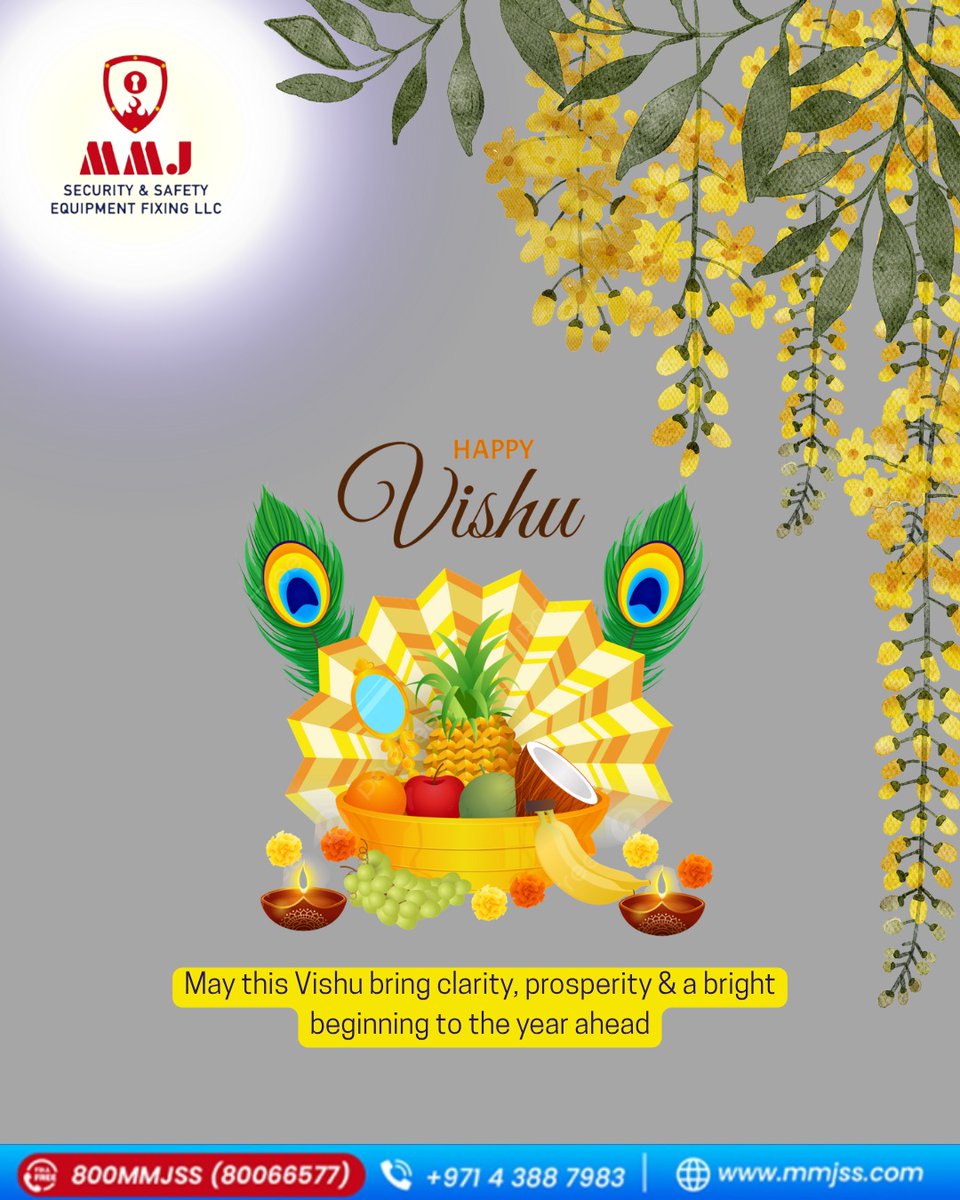 MMJSS2's tweet photo. 𝗪𝗮𝗿𝗺 𝘄𝗶𝘀𝗵𝗲𝘀 𝗼𝗻 𝗩𝗶𝘀𝗵𝘂 🌼

May this auspicious occasion bring prosperity, positivity, and new opportunities your way.
𝗠𝗠𝗝𝗦𝗦 wishes you a bright, safe, and successful year ahead.

#Vishu #HappyVishu #Vishu2026 #KeralaFestival #MMJSS #Prosperity #Dubai #UAE https://t.co/9XOd65Ydmo