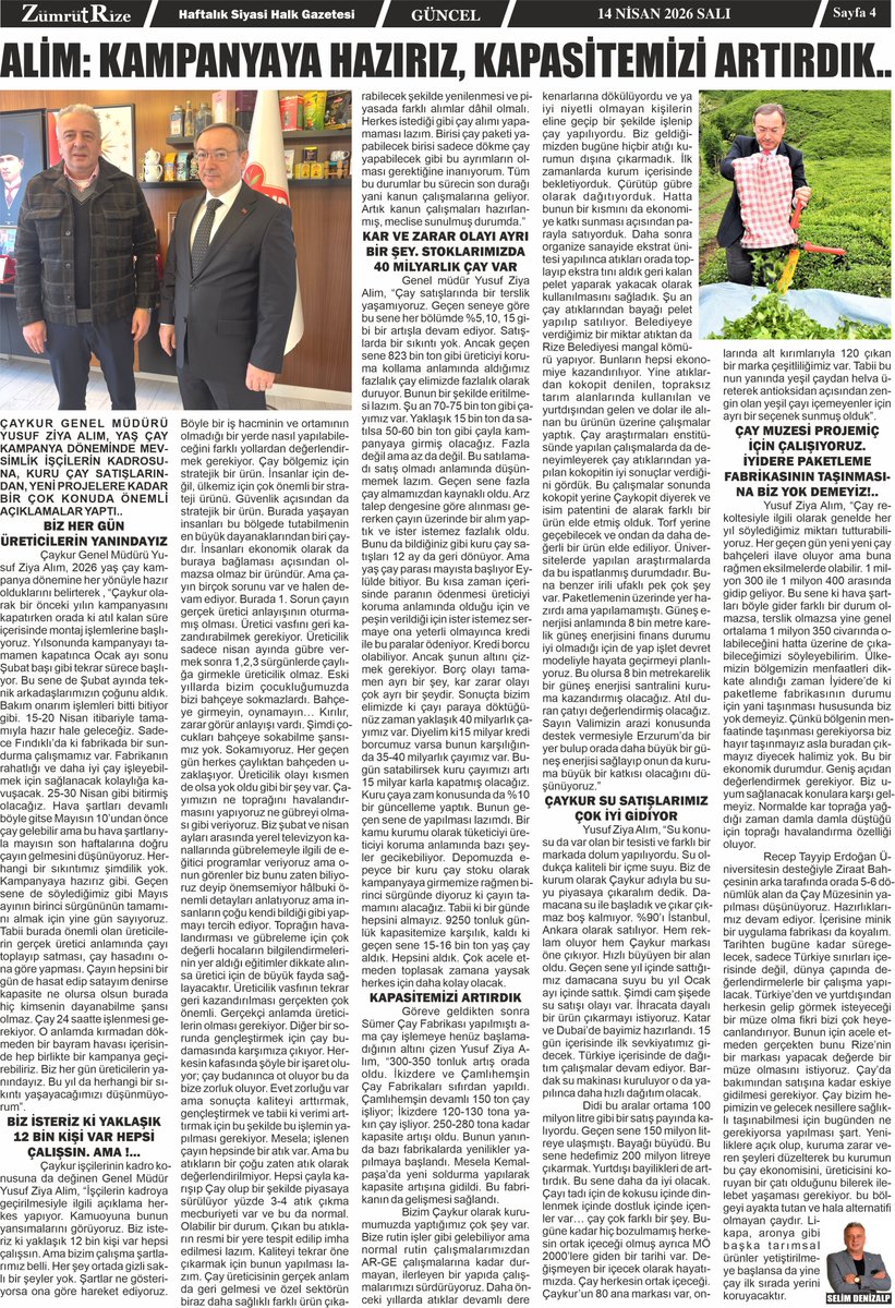 Zümrüt Rize Gazetesi ve Matbaası tweet media