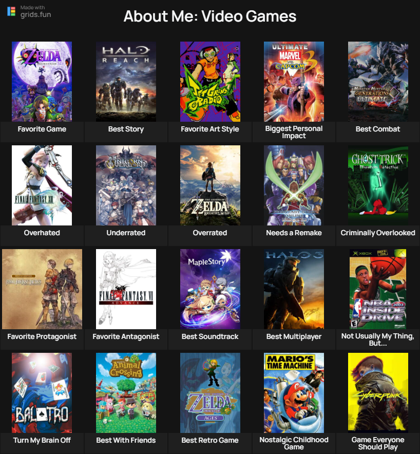 My video game thing.