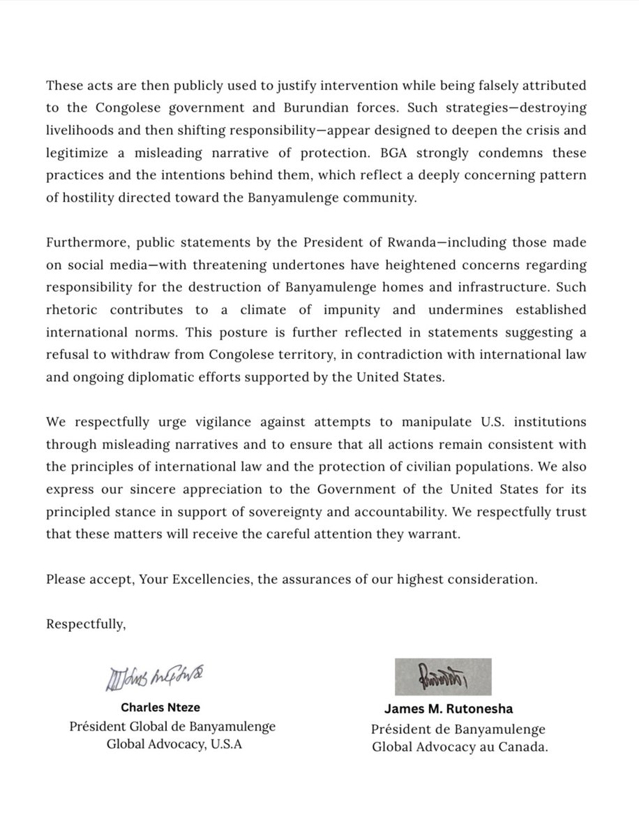 Banyamulenge Global Advocacy (B.G.A) tweet media