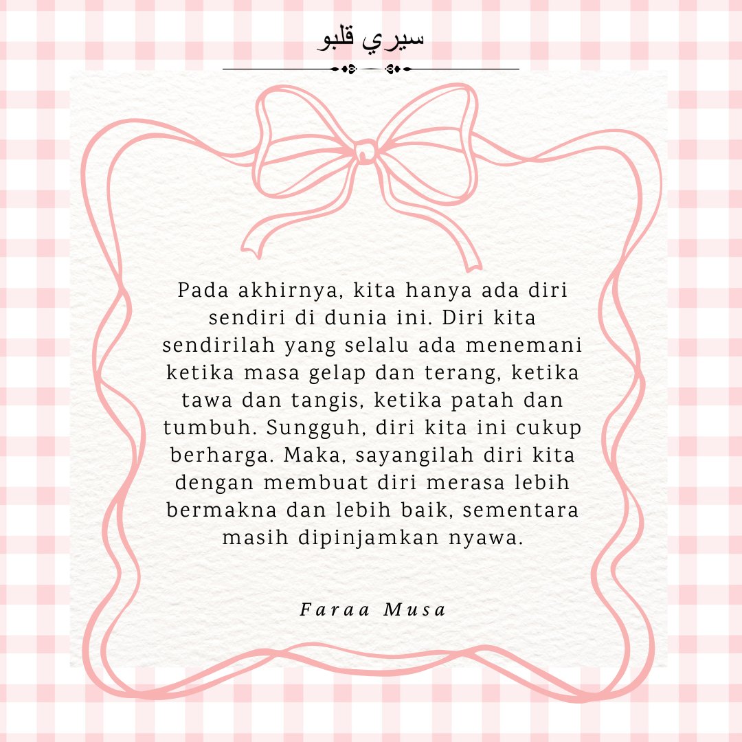 KGSWadah's tweet photo. Sekali lagi, tataplah dirimu di cermin dan katakan bahawa kau layak dicintai. ⋆˚✿˖°

📖MENDAKAP KETIDAKSEMPURNAAN DIRI https://t.co/zn4ixMSGXN