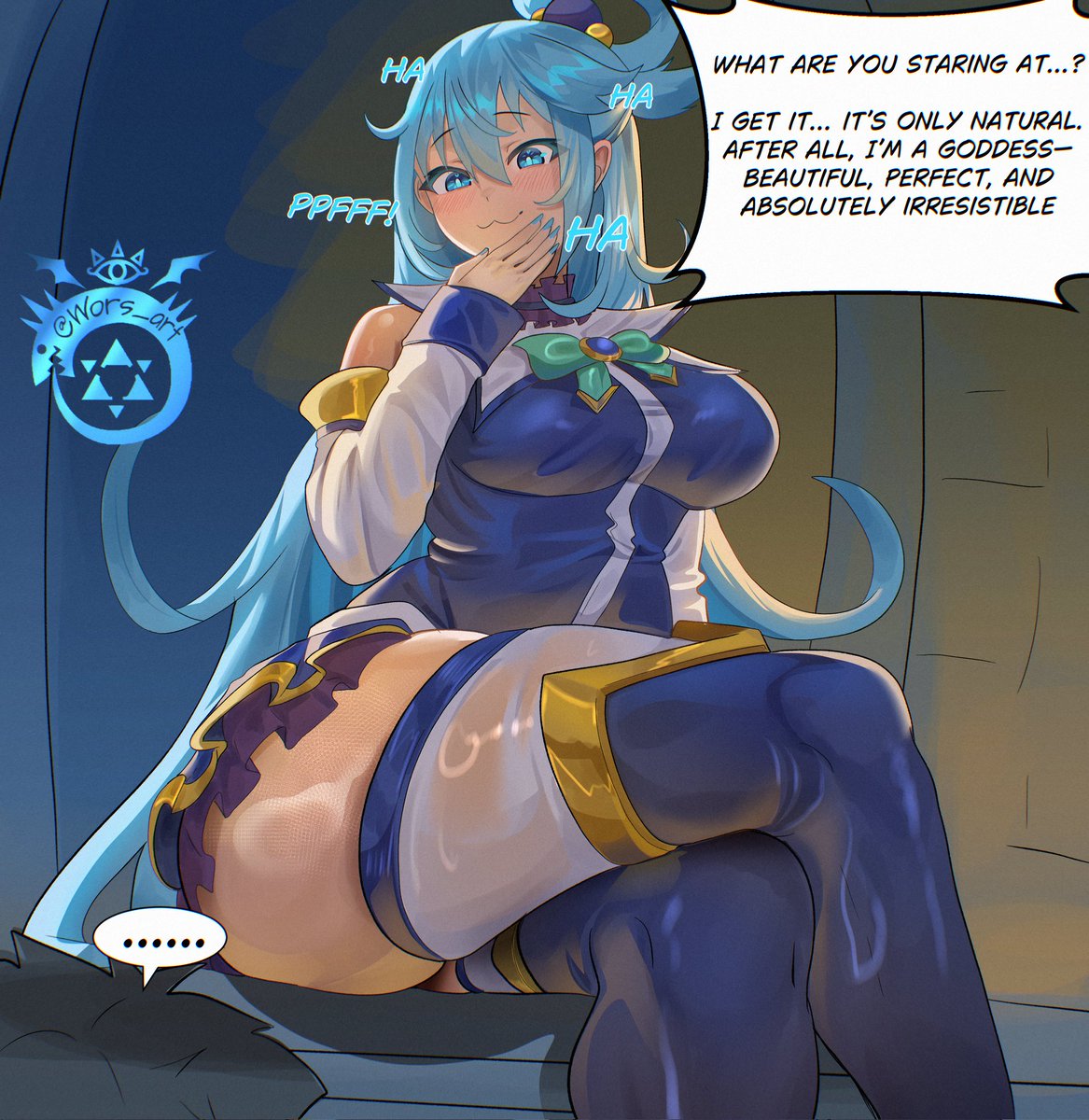 Wors_art's tweet photo. Aqua said: look… but don’t touch🔥

[Angelic style]

RT: part 2? https://t.co/yqkzSx5t9C
