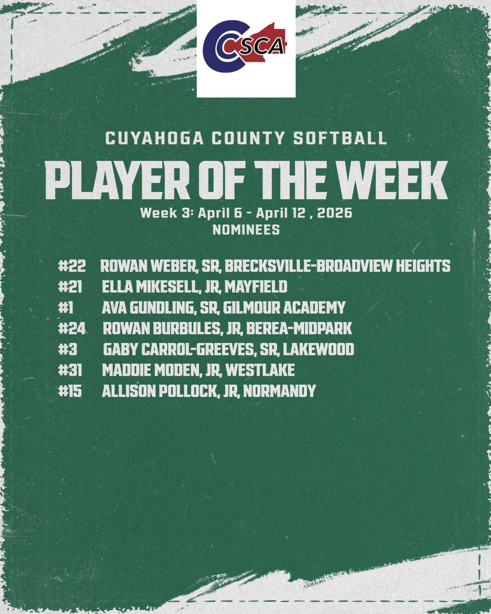 Cuyahoga County Softball tweet media
