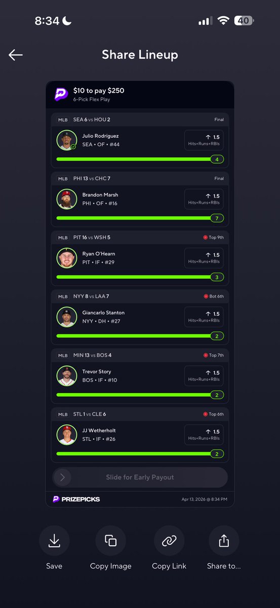 LOCKTHEPROP's tweet photo. TONIGHT. YOU NEVER OVERTHINK. JUST PLAY BALL. SMALL UNITS STILL EAT. #MLB #PrizePicks #PARLAY https://t.co/gSmdLHhPXK