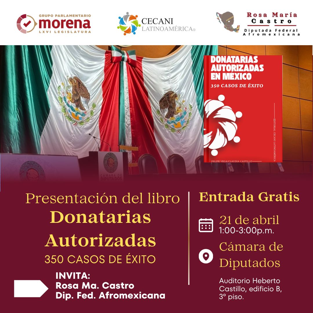 observatolector's tweet photo. 🗓 *Fecha:* 21 de abril
🕐 *Hora:* 1:00 p.m. – 3:00 p.m.
📍 *Lugar:* Cámara de Diputados
Auditorio Heberto Castillo, edificio B,
🎁 *Entrada gratuita* ✨ https://t.co/FZNRXzBpzj