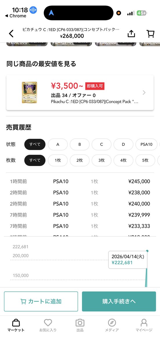 Favオリパ<a href="/Favoripa/">Favoripa公式【ネットオリパ】</a> で発送したこのピカ！
いつの間にやらこんなに高くなってと思ってたら、さらに封入余裕で追い越してました😭😭

到着楽しみ！！