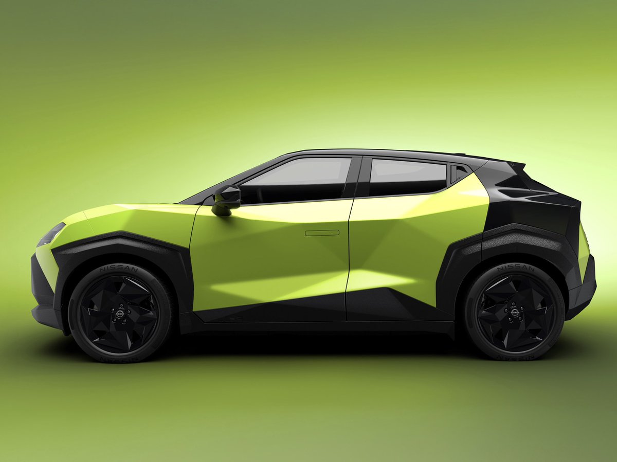 8_ksnk's tweet image. 新型ジュークEV、自動車デザインの画一化が進むこのご時世でもかなりぶっ飛んでます。

ドアパネルもポリゴン極まってて斬新です。