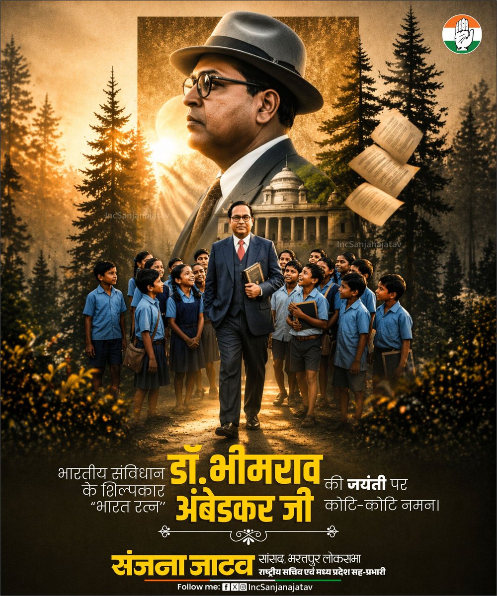IncSanjanajatav's tweet photo. "कलम से इंकलाब लाने वाले युगपुरुष डॉ. भीम राव अम्बेडकर जी को शत शत नमन"

जय भीम, जय संविधान, जय भारत https://t.co/8dHLa3ypb5