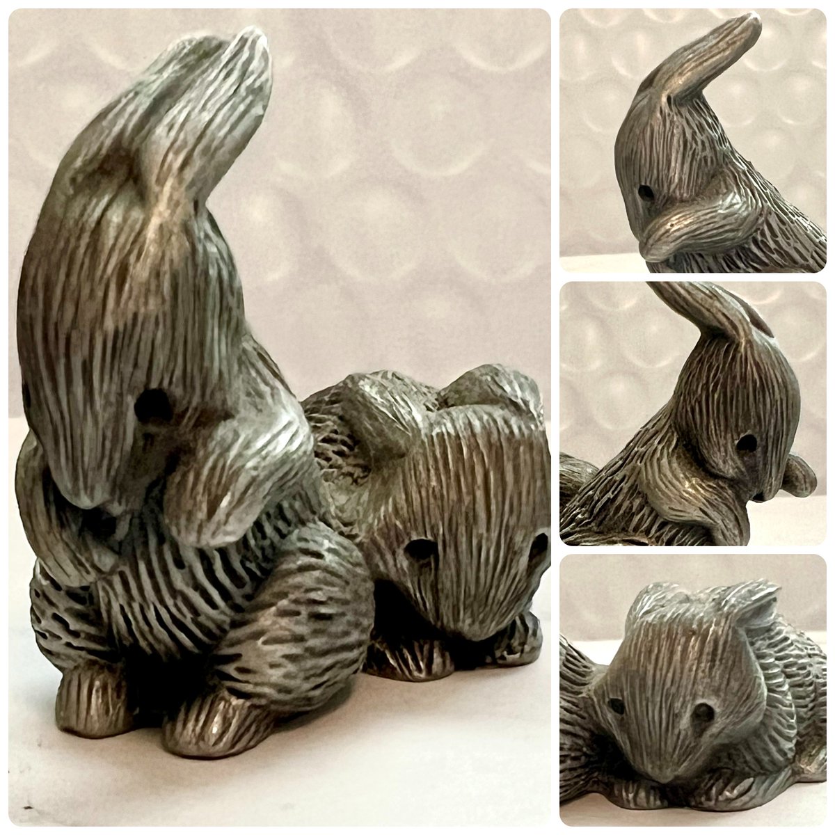 TeriE's tweet image. VINTAGE #WoodlandAnimals Pewter #BunnyRabbits Bunnies Figurine 1.5" #MadeInUSA #Vintage80s 
ebay.us/m/eUyi4O 

#rabbits #rabbitfigurines #pewterfigurines #vintagepewter #vintagefigurines #paperweights #collectibles #80sdecor #Pewter #bunnies #bunnylover #rabbitlover #bunny