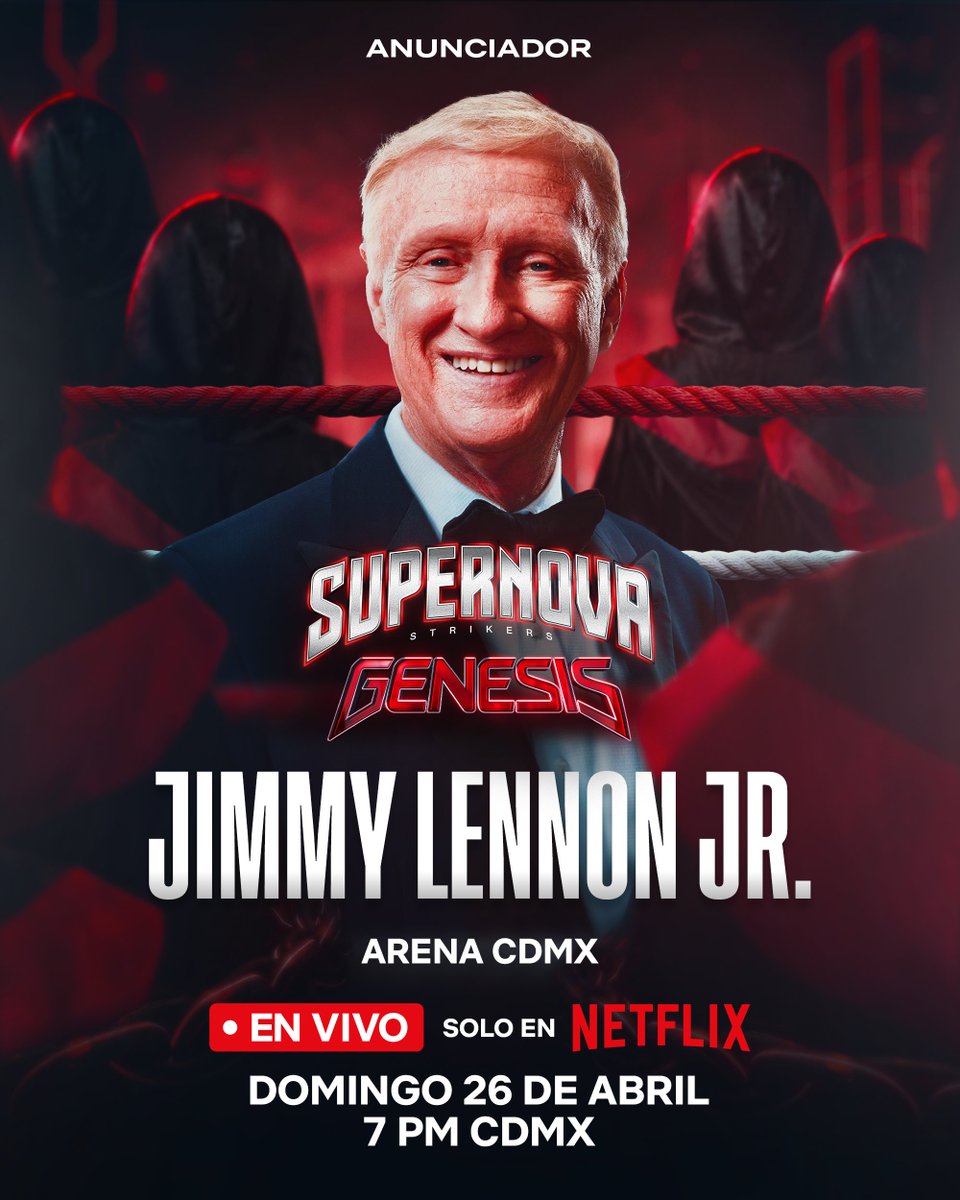 supernovaboxing's tweet image. IT’S SHOOOOOOW TIME! 🎙️

Una institución en el mundo del box estará con nosotros 🫡

Este evento no podía pasar sin la leyenda Jimmy Lennon Jr 🥊

Compra tus boletos en superboletos.com/landing-evento… 

#SupernovaGenesis