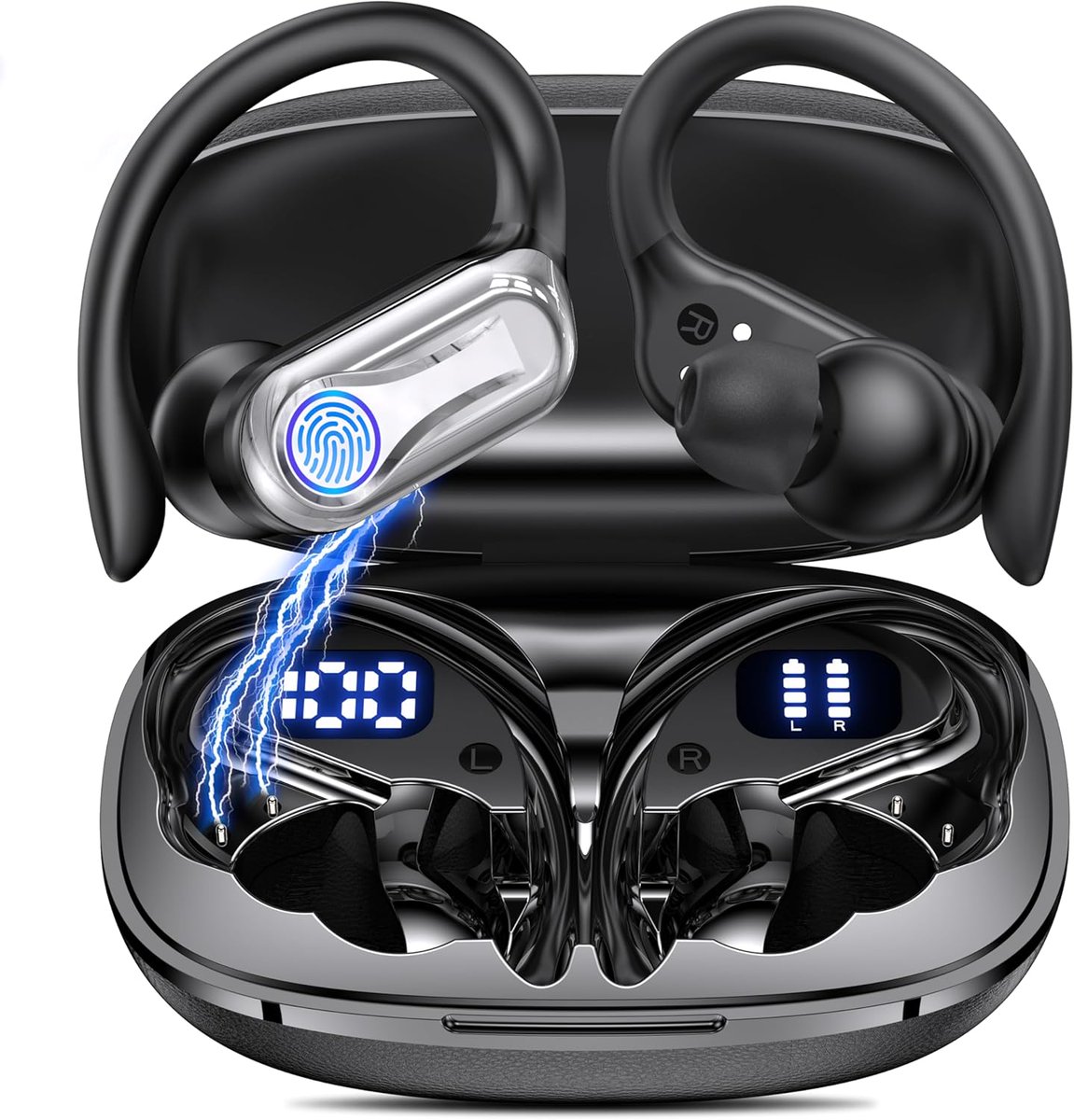 EUQQEarbuds's tweet image. 🖤⚡ Sport Wireless Earbuds ⚡🖤
🎧 Deep bass + ENC clear calls
🔋 8hrs/charge, 30+hrs total, digital display
👆 One-touch fingerprint control
🏃 Secure over-ear hook, IPX7 waterproof
📶 Bluetooth 5.3 stable connection
#WirelessEarbuds #SportAudio #LongBatteryLife