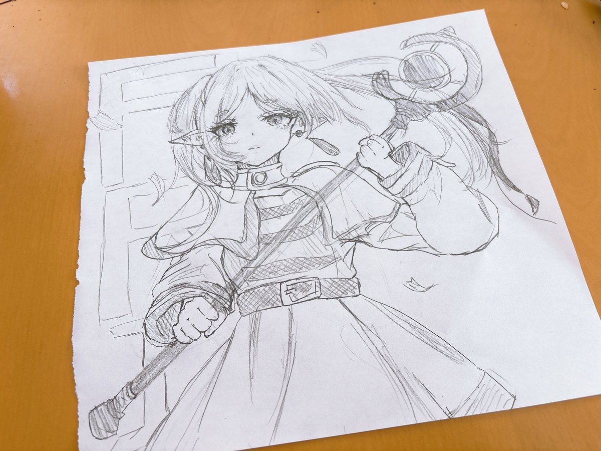 motiruna's tweet photo. 久しぶりに描いてみた
 #イラスト #高二  #アナログ https://t.co/gq4bf3rS36