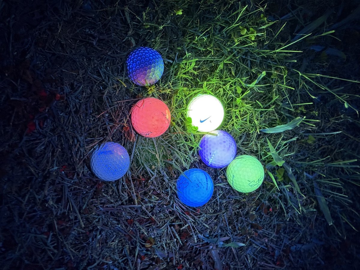 weltool's tweet photo. We used a Weltool M4-365 UV flashlight to find several golf balls at the golf course last night. #uvflashlight #golfballs #weltooluvflashlight https://t.co/BGoWPbiqhD