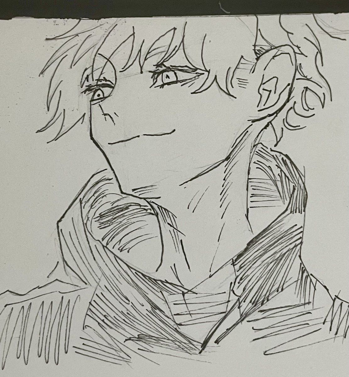 Mixxx_it's tweet photo. Gojo! This character is really fun to draw. I’m not the best at drawing guys, but I’ll probably draw him more often. If anyone wants to see me try a certain character, I’m open to requests!👀

#JujutsuKaisen #JJK #AnimeArt 
#Fanart #Otaku #Sketch https://t.co/em2jVeOG1v