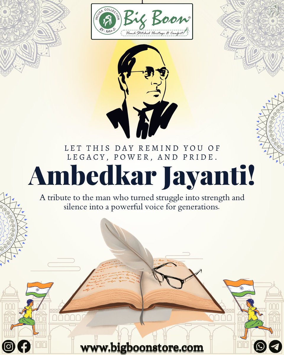 BigboonStore249's tweet photo. Happy Ambedkar Jayanti✨💙📓💐😇
“Justice. Equality. Humanity. That’s the legacy we celebrate today.”
...
..
.
#bigboonstore #bigboonshoes #bigboon #mensfootwear #happyambedkarjayanti positivevibes jaibhim jaibharat nationalday fatherofconstitution 💙 greatestofalltime https://t.co/IqLwaqCDmk