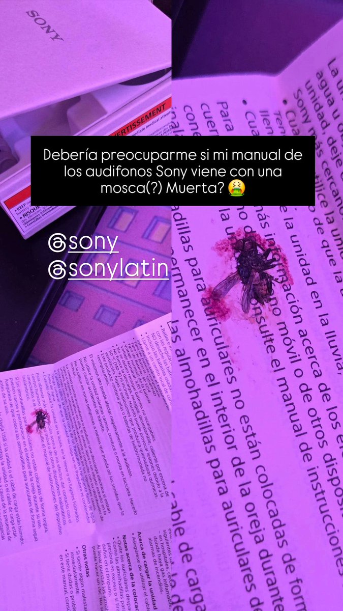 Noothing_now's tweet photo. Hoydia descubrí esto en el manual de mis audifonos nuevos, en el chat de soporte me dijeron que llamara msñana a un número  claramente esto es antihigiénico y que asco 🤮😭
@Sony @sonylatin https://t.co/mJ2rZxbI6O