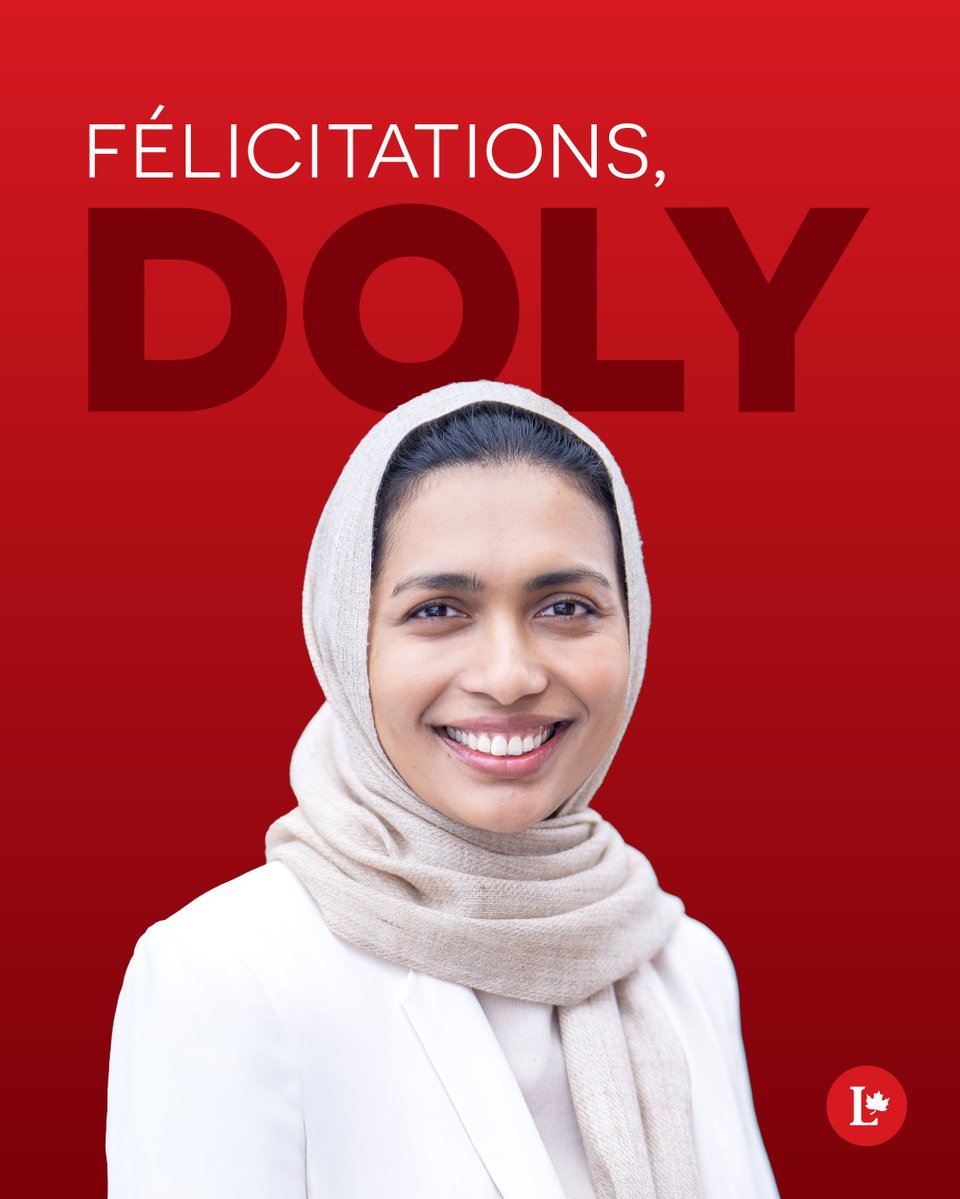 parti_liberal's tweet image. Félicitations à notre prochaine députée libérale dans Scarborough-Sud-Ouest, Doly Begum!

Depuis des années, Doly défend inlassablement les intérêts des gens de sa collectivité —et elle continuera ce travail important au sein de l’équipe libérale au Parlement.