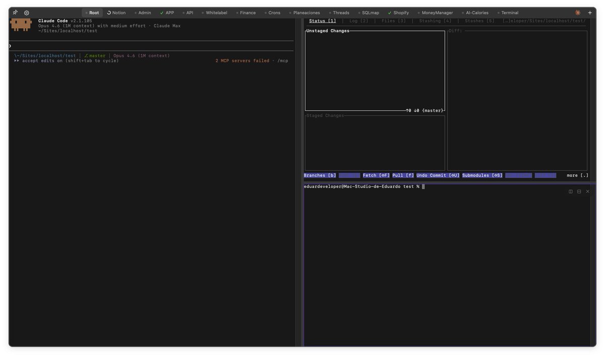 eljavierpr0's tweet photo. Notchly: a floating terminal panel that lives in the MacBook notch, built for running Claude Code sessions in parallel.

Live status in the notch, recursive splits, git checkpoints, smart notifications. Pure Swift, no Electron.

Open source: https://t.co/YjlVsDkqsX
#ClaudeCode https://t.co/iGgTy9sdUm