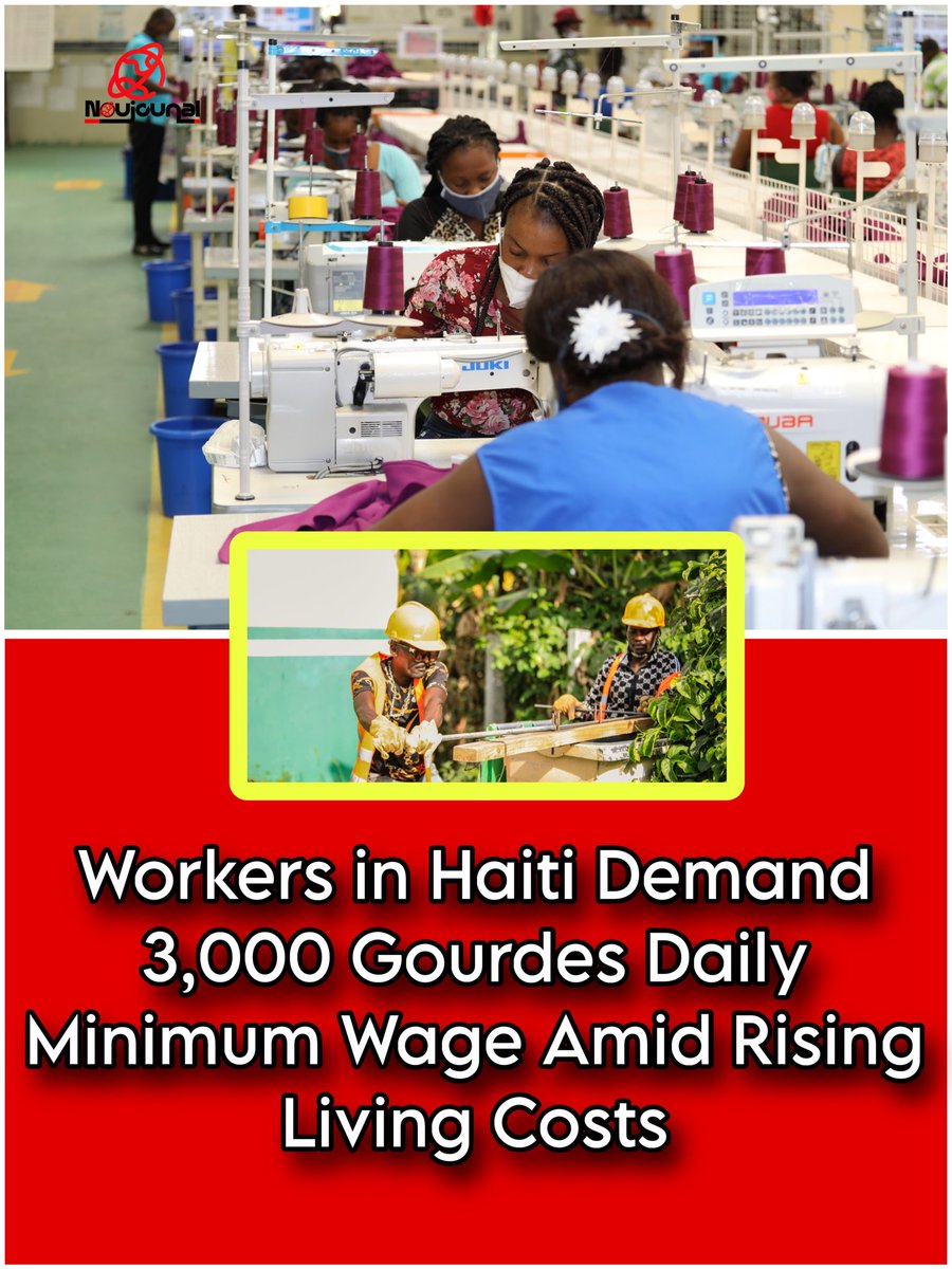 haiti_boiii's tweet image. Workers in Haiti are protesting and demanding a new minimum wage of 3,000 gourdes per day (about $21 USD). They say the cost of living has become very high, and many basic goods and services are priced in U.S. dollars while wages are still paid in gourdes. Because of this