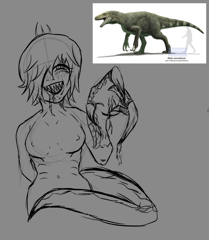 Coffeezinn's tweet photo. I transformed the megaraptor maip into a beautiful woman. #dinosaurs #maip #megaraptor https://t.co/vJqvft2sp2