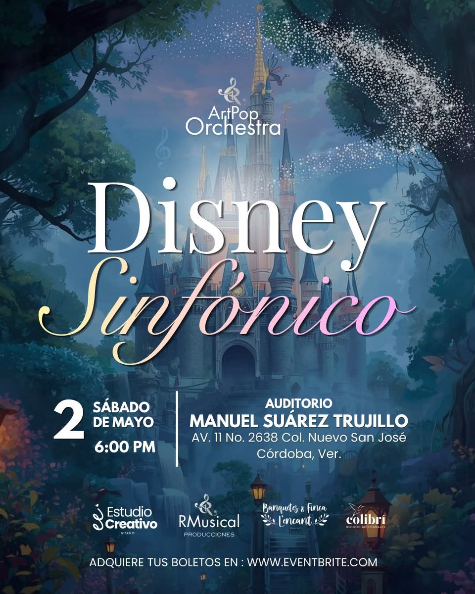 MgPrix's tweet photo. #Disney #Sinfónico en #Córdoba #Veracruz #Auditorio Manuel Suárez 
#ArtPopOrchestraMX 2 de Mayo
Boletos para en #Evenbrite 
#Música en #Familia https://t.co/JvLzfBcvTT