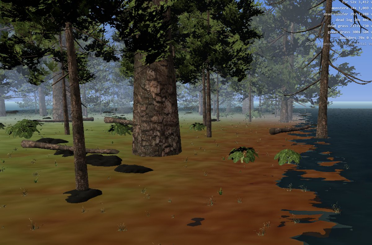 RoanokeGame's tweet photo. Finally scaling up the isolated biome. Hopefully soon have infinite game, untouched Atlantic Coast of North America behind the Great Dither Wall for all to explore. #roanoke https://t.co/KnPbJLVvqT