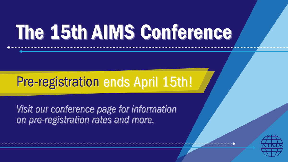 AIM_Sciences's tweet photo. Pre-registration for the 15th AIMS Conference ends in just two days! Visit our conference page to pre-register at the best possible rate. Link in comments. #AIMSConference #AIMSConference2026 https://t.co/fCKNTPY0Xx