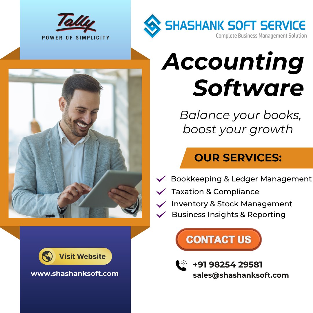 gohel_ketan's tweet image. Tally Accounting Software 

#TallySolution #Tally #ShashankSoft #Gandhidham #Rajkot #BusinessGrowth #GandhidhamBusiness
#Accountingsoftware

Call Now On: +91 98254 29581
E-mail On: sales@shashanksoft.com
Visit Our Website: shashanksoft.com