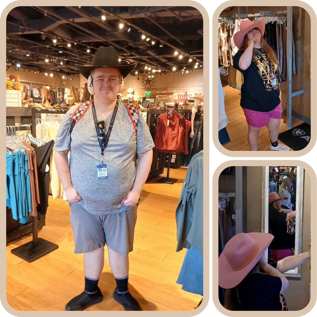 Trying on new styles and having FUN doing it 🤠✨
Which look would you rock?? 👇🏼
.
.
.
#CowboyHatSzn #BootStore #HatTryOn #WesternVibes #Ariat #CowgirlEra #ShoppingAdventures #CountryStore #HatCheck #WesternWear #CowboyUp #PinkCowgirlHat #GiddyUp #StoreFinds #DreamsofAmerica