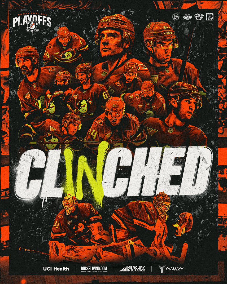 AnaheimDucks's tweet image. YOUR ANAHEIM DUCKS ARE BACK IN THE STANLEY CUP PLAYOFFS!!!!

#FlyTogether