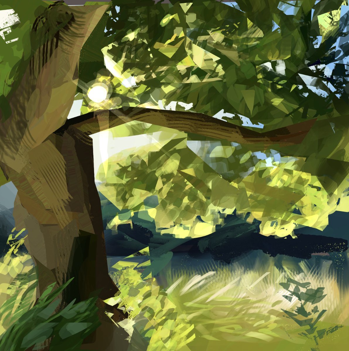 PieFatal's tweet image. Day 13 (photo taken from Pinterest so idk if it counts as a plein air..) #pleinairapril