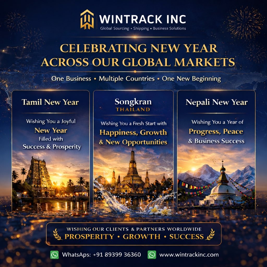 wintrackinc's tweet image. 🌏 New Year across our global markets

New beginnings. Bigger goals. 🚀

One Brand • Multiple Countries • Unified Growth

📲 +91 89399 36360
🌐 wintrackinc.com

#WintrackInc #NewYearVibes #GlobalBusiness #Entrepreneur #ImportExport #BusinessGrowth 🚀