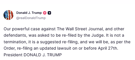 Commentary Donald J. Trump Posts From Truth Social tweet media