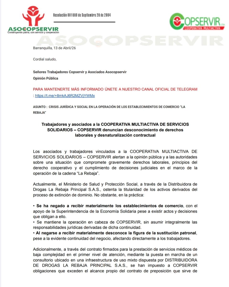 SINDICATO COPSERVIR tweet media