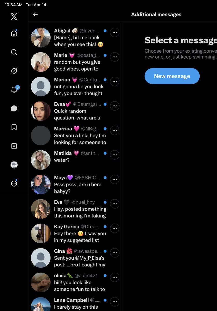 All that bot purge and I’m still getting these? 🤷‍♂️

Also, if you’re gonna try to scam me, use hot dudes instead, I might click the link. 🫣