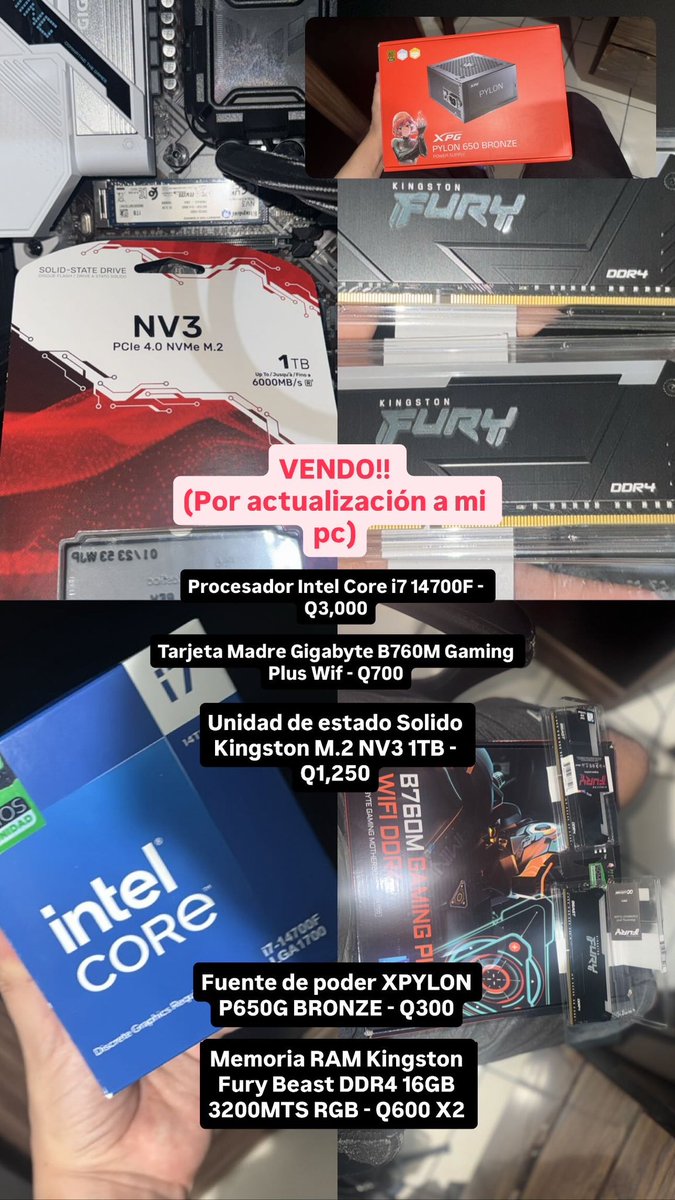 3dgar_sj's tweet photo. A quien le interese! 
Vendo estos componentes! 🫶🏻 https://t.co/mfteOw8x5X