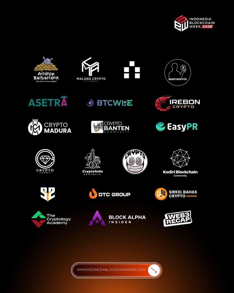 IDBWOfficial's tweet photo. Wave 4 is HERE! 🌊🔥
The ecosystem is growing stronger than ever. Please join us in welcoming the newest partners joining the Indonesia Blockchain Week revolution! 🚀
We’re bringing together the best minds to shape the future of Web3. 🇮🇩⛓️

Check the link below! 👇
🔗 https://t.co/fnsbpidpK7

#IDBW2026 #Indonesiablockchainweek